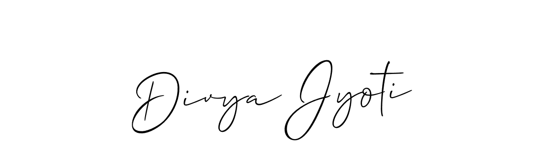 It looks lik you need a new signature style for name Divya Jyoti. Design unique handwritten (Allison_Script) signature with our free signature maker in just a few clicks. Divya Jyoti signature style 2 images and pictures png