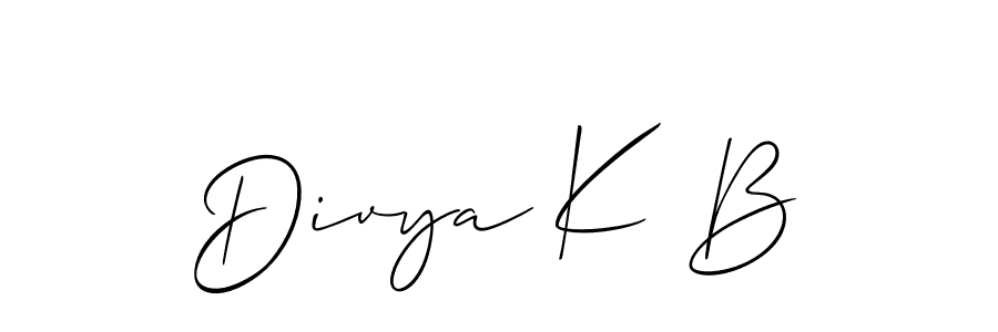 Best and Professional Signature Style for Divya K B. Allison_Script Best Signature Style Collection. Divya K B signature style 2 images and pictures png