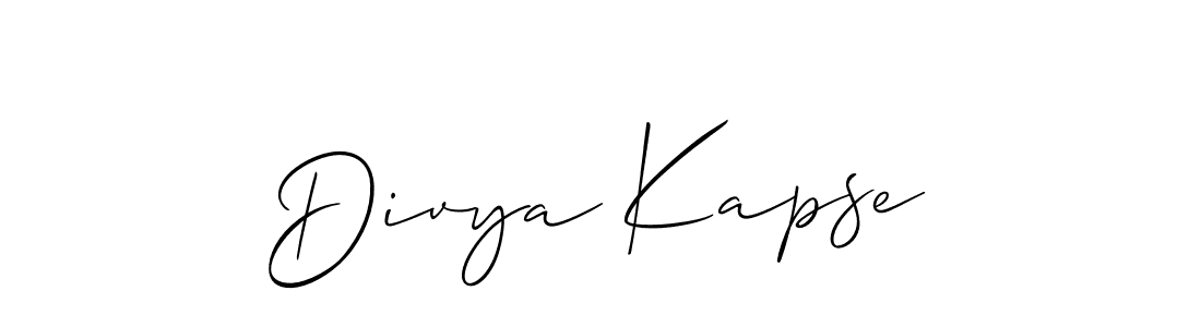 How to make Divya Kapse signature? Allison_Script is a professional autograph style. Create handwritten signature for Divya Kapse name. Divya Kapse signature style 2 images and pictures png