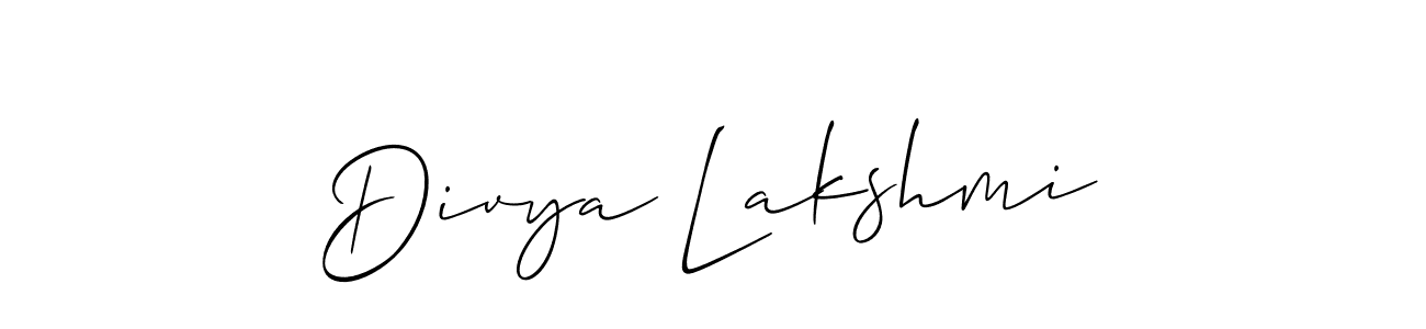 if you are searching for the best signature style for your name Divya Lakshmi. so please give up your signature search. here we have designed multiple signature styles  using Allison_Script. Divya Lakshmi signature style 2 images and pictures png