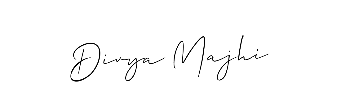 Also You can easily find your signature by using the search form. We will create Divya Majhi name handwritten signature images for you free of cost using Allison_Script sign style. Divya Majhi signature style 2 images and pictures png