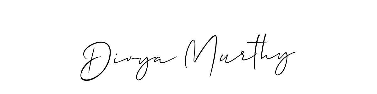 How to make Divya Murthy name signature. Use Allison_Script style for creating short signs online. This is the latest handwritten sign. Divya Murthy signature style 2 images and pictures png