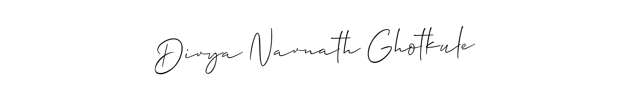 How to make Divya Navnath Ghotkule signature? Allison_Script is a professional autograph style. Create handwritten signature for Divya Navnath Ghotkule name. Divya Navnath Ghotkule signature style 2 images and pictures png