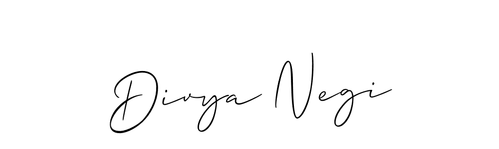 Also You can easily find your signature by using the search form. We will create Divya Negi name handwritten signature images for you free of cost using Allison_Script sign style. Divya Negi signature style 2 images and pictures png