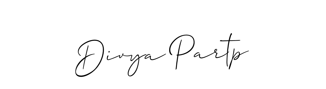 You should practise on your own different ways (Allison_Script) to write your name (Divya Partp) in signature. don't let someone else do it for you. Divya Partp signature style 2 images and pictures png