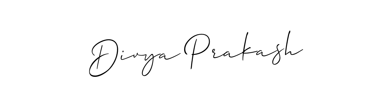 Make a beautiful signature design for name Divya Prakash. With this signature (Allison_Script) style, you can create a handwritten signature for free. Divya Prakash signature style 2 images and pictures png