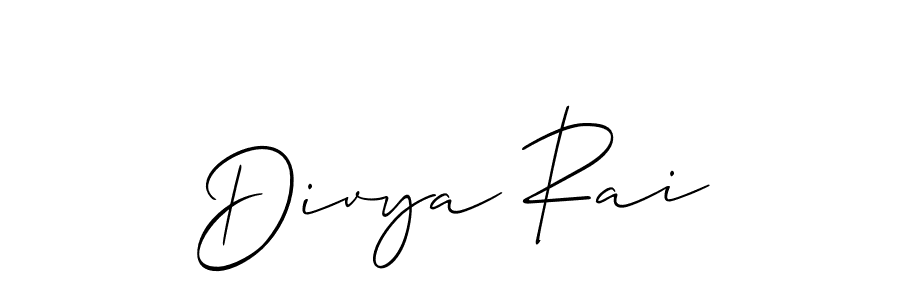 Also You can easily find your signature by using the search form. We will create Divya Rai name handwritten signature images for you free of cost using Allison_Script sign style. Divya Rai signature style 2 images and pictures png