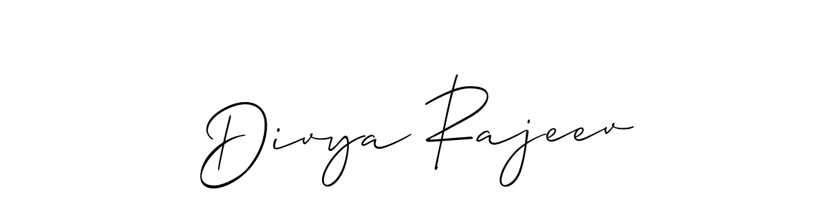 Best and Professional Signature Style for Divya Rajeev. Allison_Script Best Signature Style Collection. Divya Rajeev signature style 2 images and pictures png