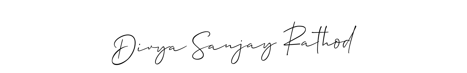 How to make Divya Sanjay Rathod name signature. Use Allison_Script style for creating short signs online. This is the latest handwritten sign. Divya Sanjay Rathod signature style 2 images and pictures png