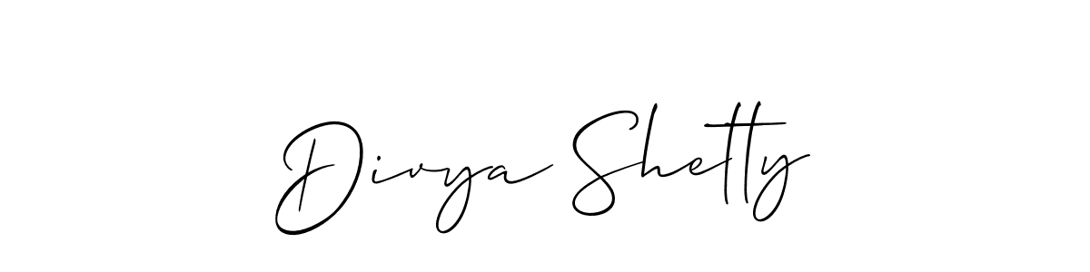 How to make Divya Shetty name signature. Use Allison_Script style for creating short signs online. This is the latest handwritten sign. Divya Shetty signature style 2 images and pictures png