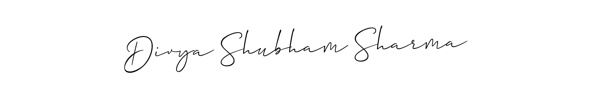 Divya Shubham Sharma stylish signature style. Best Handwritten Sign (Allison_Script) for my name. Handwritten Signature Collection Ideas for my name Divya Shubham Sharma. Divya Shubham Sharma signature style 2 images and pictures png