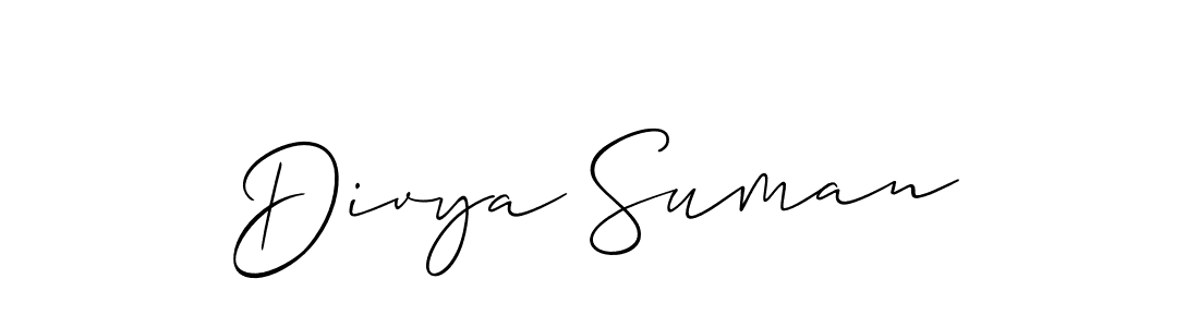 Similarly Allison_Script is the best handwritten signature design. Signature creator online .You can use it as an online autograph creator for name Divya Suman. Divya Suman signature style 2 images and pictures png