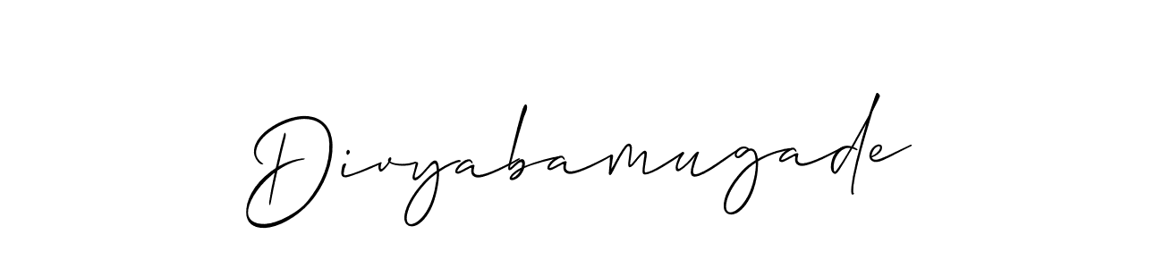 Divyabamugade stylish signature style. Best Handwritten Sign (Allison_Script) for my name. Handwritten Signature Collection Ideas for my name Divyabamugade. Divyabamugade signature style 2 images and pictures png