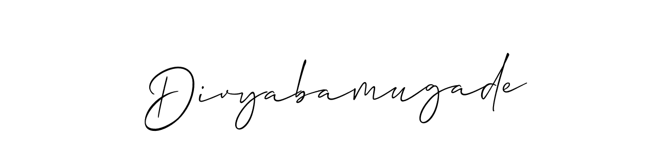 Divyabamugade stylish signature style. Best Handwritten Sign (Allison_Script) for my name. Handwritten Signature Collection Ideas for my name Divyabamugade. Divyabamugade signature style 2 images and pictures png