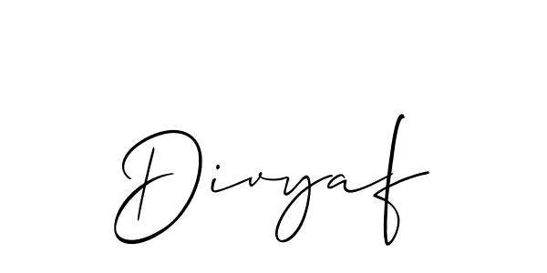 Make a beautiful signature design for name Divyaf. Use this online signature maker to create a handwritten signature for free. Divyaf signature style 2 images and pictures png