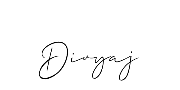 if you are searching for the best signature style for your name Divyaj. so please give up your signature search. here we have designed multiple signature styles  using Allison_Script. Divyaj signature style 2 images and pictures png