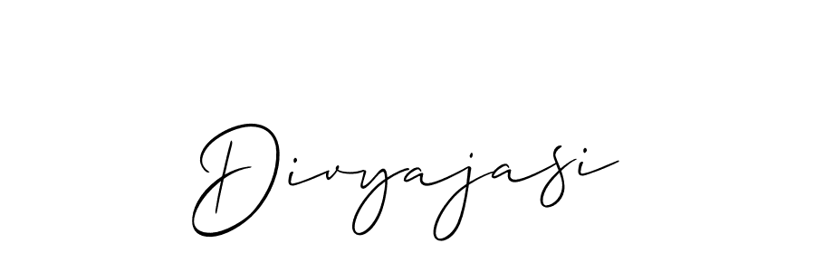 Design your own signature with our free online signature maker. With this signature software, you can create a handwritten (Allison_Script) signature for name Divyajasi. Divyajasi signature style 2 images and pictures png