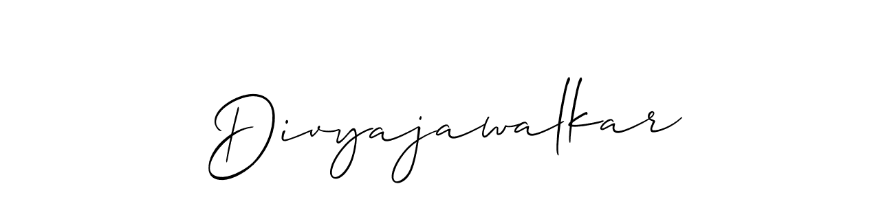 Design your own signature with our free online signature maker. With this signature software, you can create a handwritten (Allison_Script) signature for name Divyajawalkar. Divyajawalkar signature style 2 images and pictures png