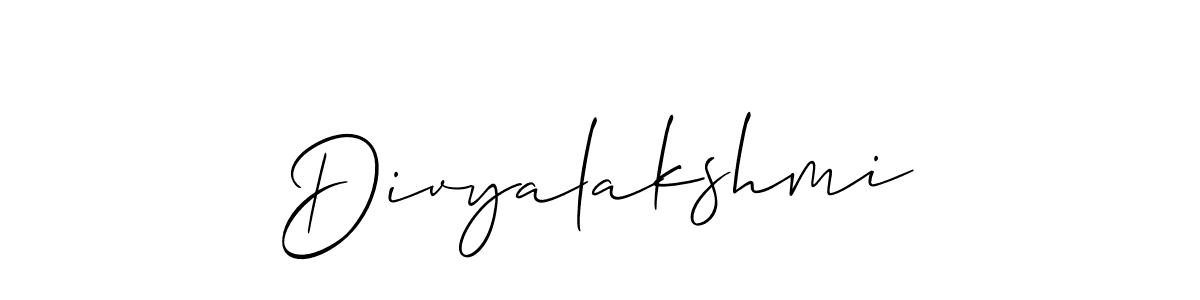How to make Divyalakshmi name signature. Use Allison_Script style for creating short signs online. This is the latest handwritten sign. Divyalakshmi signature style 2 images and pictures png