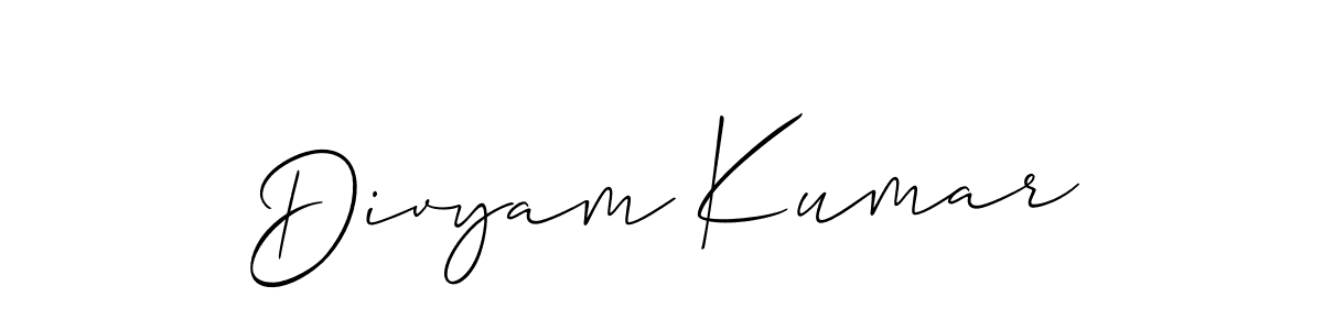 It looks lik you need a new signature style for name Divyam Kumar. Design unique handwritten (Allison_Script) signature with our free signature maker in just a few clicks. Divyam Kumar signature style 2 images and pictures png