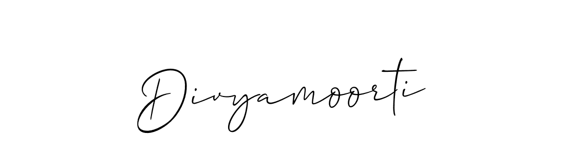 How to make Divyamoorti signature? Allison_Script is a professional autograph style. Create handwritten signature for Divyamoorti name. Divyamoorti signature style 2 images and pictures png