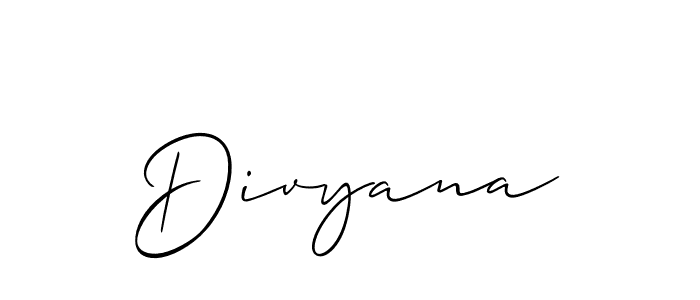 Divyana stylish signature style. Best Handwritten Sign (Allison_Script) for my name. Handwritten Signature Collection Ideas for my name Divyana. Divyana signature style 2 images and pictures png