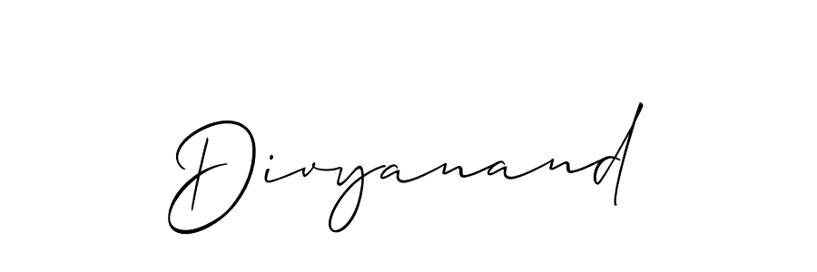 How to Draw Divyanand signature style? Allison_Script is a latest design signature styles for name Divyanand. Divyanand signature style 2 images and pictures png