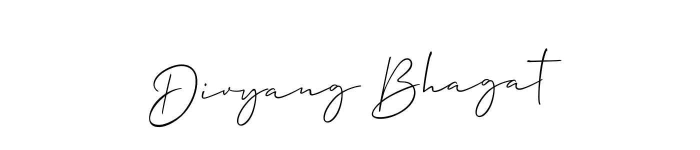 Design your own signature with our free online signature maker. With this signature software, you can create a handwritten (Allison_Script) signature for name Divyang Bhagat. Divyang Bhagat signature style 2 images and pictures png
