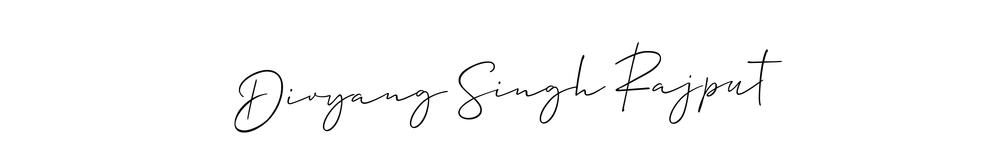 You should practise on your own different ways (Allison_Script) to write your name (Divyang Singh Rajput) in signature. don't let someone else do it for you. Divyang Singh Rajput signature style 2 images and pictures png