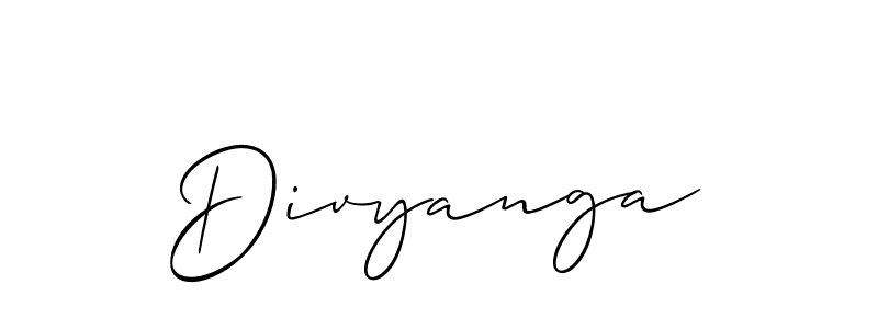 Similarly Allison_Script is the best handwritten signature design. Signature creator online .You can use it as an online autograph creator for name Divyanga. Divyanga signature style 2 images and pictures png