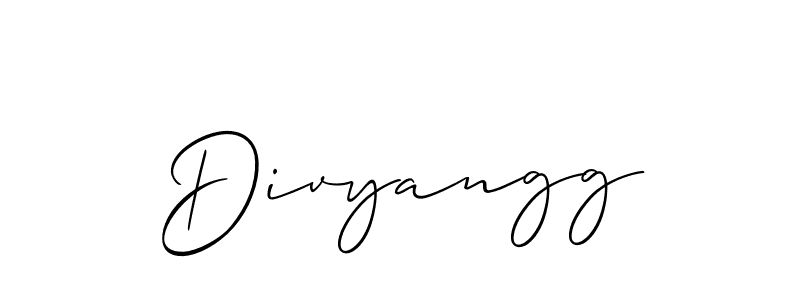 Divyangg stylish signature style. Best Handwritten Sign (Allison_Script) for my name. Handwritten Signature Collection Ideas for my name Divyangg. Divyangg signature style 2 images and pictures png