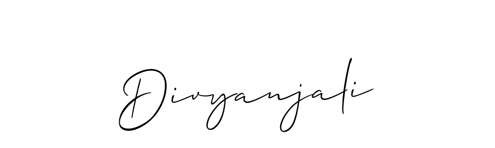 How to make Divyanjali signature? Allison_Script is a professional autograph style. Create handwritten signature for Divyanjali name. Divyanjali signature style 2 images and pictures png