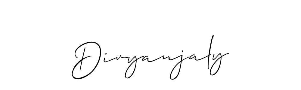 Allison_Script is a professional signature style that is perfect for those who want to add a touch of class to their signature. It is also a great choice for those who want to make their signature more unique. Get Divyanjaly name to fancy signature for free. Divyanjaly signature style 2 images and pictures png