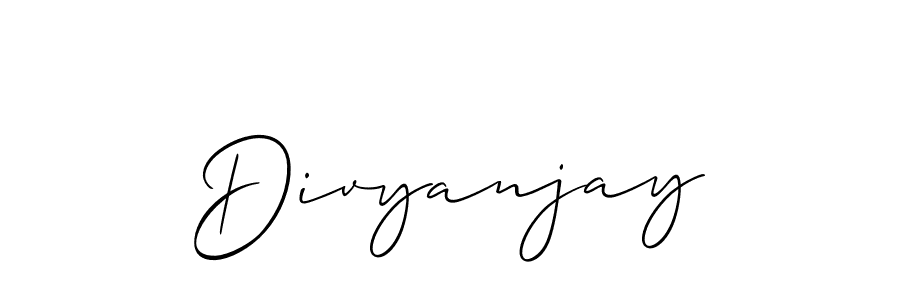Make a beautiful signature design for name Divyanjay. With this signature (Allison_Script) style, you can create a handwritten signature for free. Divyanjay signature style 2 images and pictures png