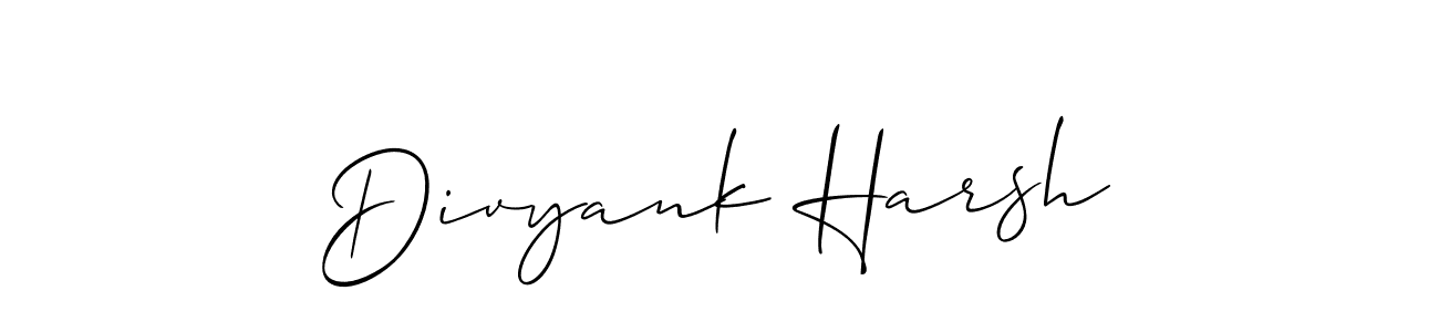How to make Divyank Harsh signature? Allison_Script is a professional autograph style. Create handwritten signature for Divyank Harsh name. Divyank Harsh signature style 2 images and pictures png