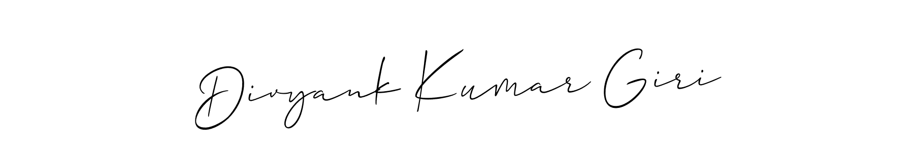 Also we have Divyank Kumar Giri name is the best signature style. Create professional handwritten signature collection using Allison_Script autograph style. Divyank Kumar Giri signature style 2 images and pictures png