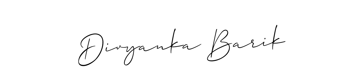 This is the best signature style for the Divyanka Barik name. Also you like these signature font (Allison_Script). Mix name signature. Divyanka Barik signature style 2 images and pictures png