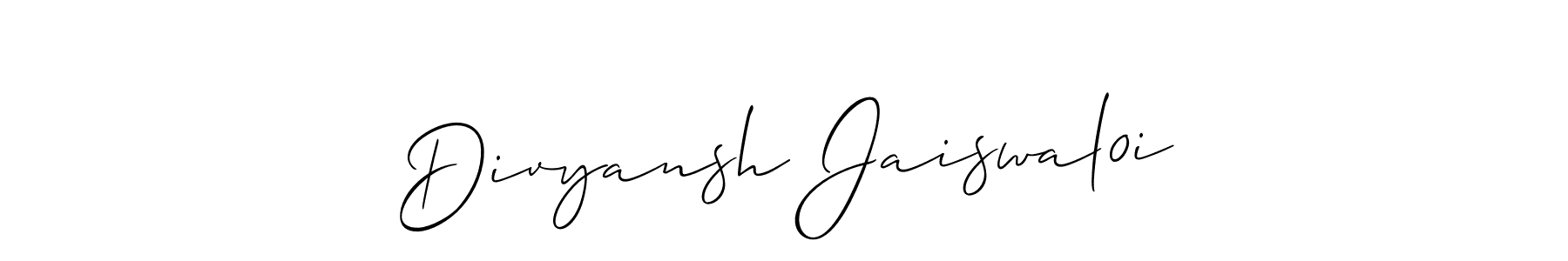 It looks lik you need a new signature style for name Divyansh Jaiswal0i. Design unique handwritten (Allison_Script) signature with our free signature maker in just a few clicks. Divyansh Jaiswal0i signature style 2 images and pictures png
