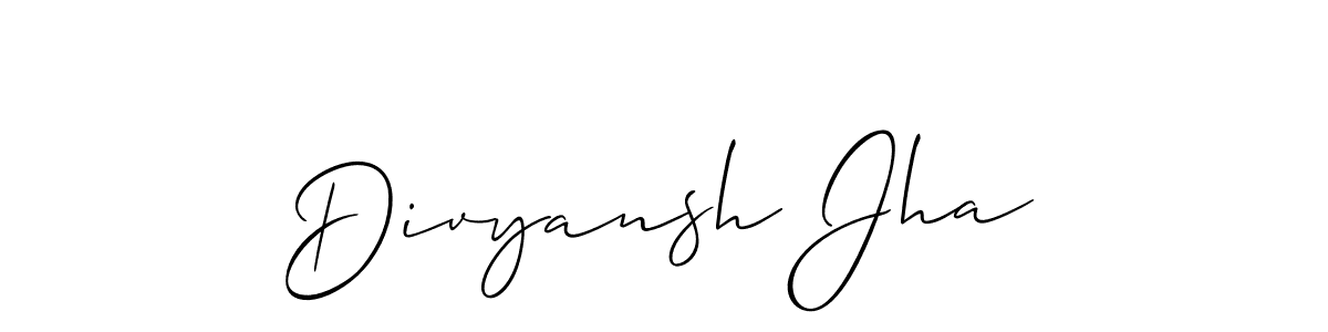 Similarly Allison_Script is the best handwritten signature design. Signature creator online .You can use it as an online autograph creator for name Divyansh Jha. Divyansh Jha signature style 2 images and pictures png