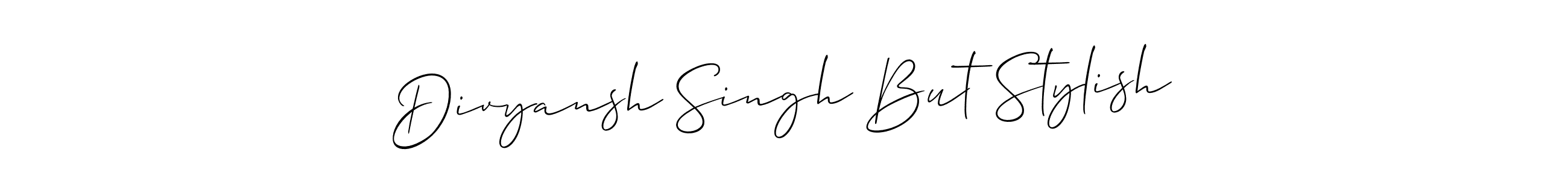 How to make Divyansh Singh But Stylish name signature. Use Allison_Script style for creating short signs online. This is the latest handwritten sign. Divyansh Singh But Stylish signature style 2 images and pictures png