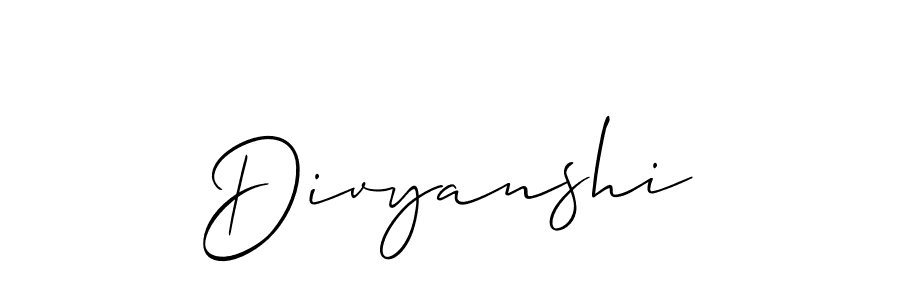 The best way (Allison_Script) to make a short signature is to pick only two or three words in your name. The name Divyanshi include a total of six letters. For converting this name. Divyanshi signature style 2 images and pictures png