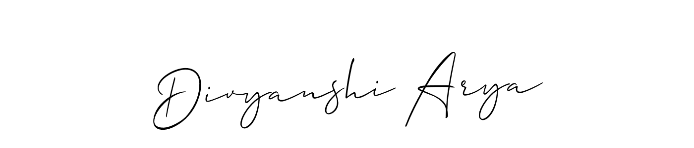 This is the best signature style for the Divyanshi Arya name. Also you like these signature font (Allison_Script). Mix name signature. Divyanshi Arya signature style 2 images and pictures png