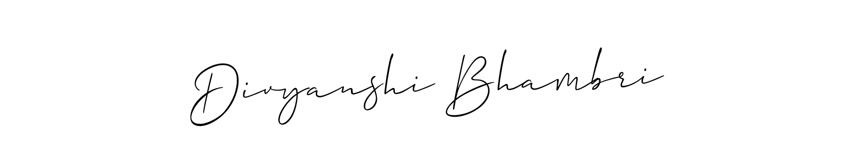 Once you've used our free online signature maker to create your best signature Allison_Script style, it's time to enjoy all of the benefits that Divyanshi Bhambri name signing documents. Divyanshi Bhambri signature style 2 images and pictures png