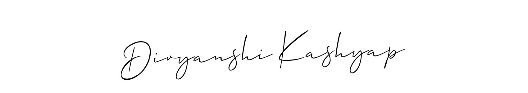 This is the best signature style for the Divyanshi Kashyap name. Also you like these signature font (Allison_Script). Mix name signature. Divyanshi Kashyap signature style 2 images and pictures png