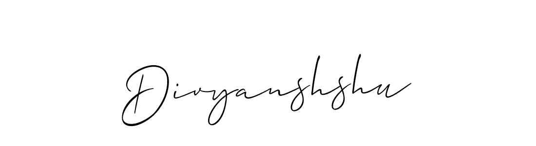 Also we have Divyanshshu name is the best signature style. Create professional handwritten signature collection using Allison_Script autograph style. Divyanshshu signature style 2 images and pictures png