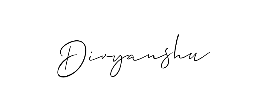 How to Draw Divyanshu signature style? Allison_Script is a latest design signature styles for name Divyanshu. Divyanshu signature style 2 images and pictures png