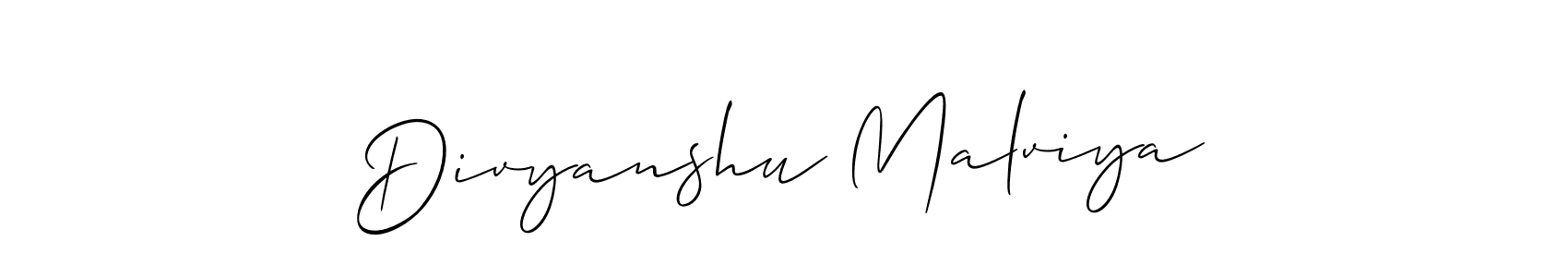 if you are searching for the best signature style for your name Divyanshu Malviya. so please give up your signature search. here we have designed multiple signature styles  using Allison_Script. Divyanshu Malviya signature style 2 images and pictures png