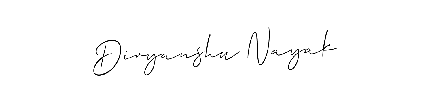 if you are searching for the best signature style for your name Divyanshu Nayak. so please give up your signature search. here we have designed multiple signature styles  using Allison_Script. Divyanshu Nayak signature style 2 images and pictures png