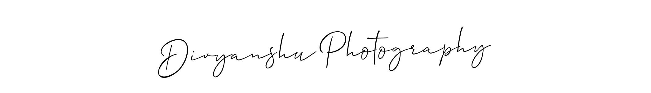 How to make Divyanshu Photography name signature. Use Allison_Script style for creating short signs online. This is the latest handwritten sign. Divyanshu Photography signature style 2 images and pictures png