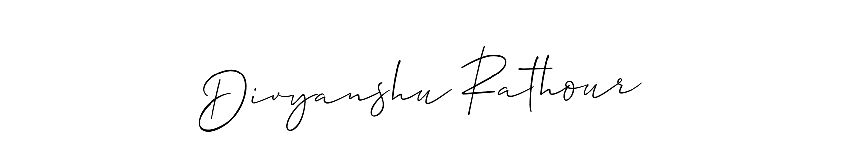 You should practise on your own different ways (Allison_Script) to write your name (Divyanshu Rathour) in signature. don't let someone else do it for you. Divyanshu Rathour signature style 2 images and pictures png